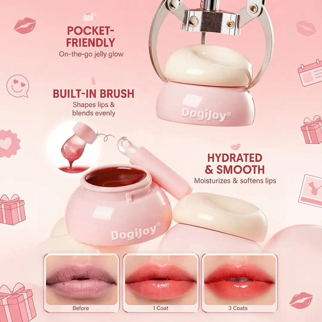 DogiJoy® Hydra Jelly Pocket Lip Jam | Soft Glossy Lips in Seconds | 50% OFF Today